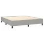 Box spring bed with light gray fabric mattress 180x200 cm by vidaXL, Beds and slatted bases - Ref: Foro24-3131609, Price: 586...