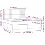 Box spring bed with light gray fabric mattress 180x200 cm by vidaXL, Beds and slatted bases - Ref: Foro24-3131609, Price: 586...