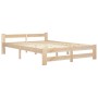 Estructura de cama sin colchón madera maciza de pino 120x200 cm