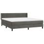 Box spring bed with dark gray velvet mattress 180x200 cm by vidaXL, Beds and slatted bases - Ref: Foro24-3131094, Price: 531,...