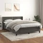 Cama box spring con colchón terciopelo gris oscuro 140x200 cm de vidaXL, Camas y somieres - Ref: Foro24-3130902, Precio: 415,...