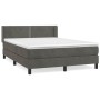 Boxspringbett mit dunkelgrauer Samtmatratze 140x200 cm von vidaXL, Betten und Lattenroste - Ref: Foro24-3130902, Preis: 429,4...