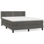 Cama box spring con colchón terciopelo gris oscuro 140x200 cm de vidaXL, Camas y somieres - Ref: Foro24-3130902, Precio: 415,...