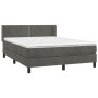 Boxspringbett mit dunkelgrauer Samtmatratze 140x200 cm von vidaXL, Betten und Lattenroste - Ref: Foro24-3130902, Preis: 429,4...