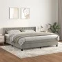 Box spring bed with light gray velvet mattress 180x200 cm by vidaXL, Beds and slatted bases - Ref: Foro24-3131153, Price: 541...