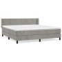 Box spring bed with light gray velvet mattress 180x200 cm by vidaXL, Beds and slatted bases - Ref: Foro24-3130853, Price: 518...