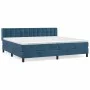 Box spring bed with dark blue velvet mattress 200x200 cm by vidaXL, Beds and slatted bases - Ref: Foro24-3131223, Price: 578,...