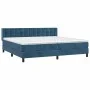 Box spring bed with dark blue velvet mattress 200x200 cm by vidaXL, Beds and slatted bases - Ref: Foro24-3131223, Price: 578,...