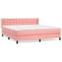 Cama box spring con colchón terciopelo rosa 180x200 cm de vidaXL, Camas y somieres - Ref: Foro24-3131218, Precio: 496,37 €, D...