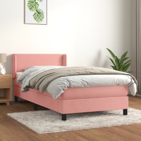 Boxspringbett mit rosa Samtmatratze 80x200 cm von vidaXL, Betten und Lattenroste - Ref: Foro24-3130810, Preis: 285,90 €, Raba...