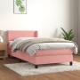 Box spring bed with pink velvet mattress 80x200 cm by vidaXL, Beds and slatted bases - Ref: Foro24-3130810, Price: 275,44 €, ...