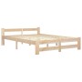 Estructura de cama sin colchón madera maciza de pino 160x200 cm