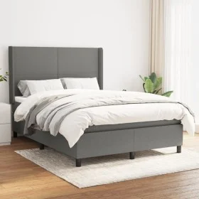 Box spring bed with dark gray fabric mattress 140x200 cm by vidaXL, Beds and slatted bases - Ref: Foro24-3131274, Price: 503,...