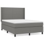 Box spring bed with dark gray fabric mattress 140x200 cm by vidaXL, Beds and slatted bases - Ref: Foro24-3131274, Price: 506,...