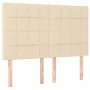 Box spring bed with cream fabric mattress 140x200 cm by vidaXL, Beds and slatted bases - Ref: Foro24-3131438, Price: 494,89 €...