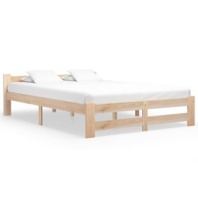 Estructura de cama de palets sin colchón madera pino 180x200 cm