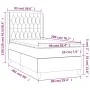 Box spring bed with dark gray fabric mattress 90x200 cm by vidaXL, Beds and slatted bases - Ref: Foro24-3131642, Price: 375,7...