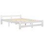 Estructura de cama sin colchón madera de pino blanco 120x200 cm