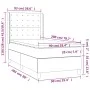 Box spring bed with black fabric mattress 90x200 cm by vidaXL, Beds and slatted bases - Ref: Foro24-3131723, Price: 352,93 €,...