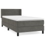 Cama box spring con colchón terciopelo gris oscuro 90x190 cm de vidaXL, Camas y somieres - Ref: Foro24-3130992, Precio: 303,1...