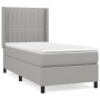 Box spring bed with light gray fabric mattress 90x190 cm by vidaXL, Beds and slatted bases - Ref: Foro24-3131553, Price: 330,...