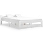 Estructura de cama sin colchón madera de pino blanco 180x200 cm