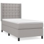 Box spring bed with light gray fabric mattress 90x190 cm by vidaXL, Beds and slatted bases - Ref: Foro24-3131713, Price: 329,...