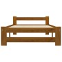 Estructura cama sin colchón madera pino marrón miel 100x200 cm