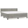 Boxspringbett mit hellgrauer Samtmatratze 180x200 cm von vidaXL, Betten und Lattenroste - Ref: Foro24-3130973, Preis: 514,12 ...