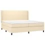 Cama box spring con colchón tela color crema 200x200 cm de vidaXL, Camas y somieres - Ref: Foro24-3131302, Precio: 625,10 €, ...