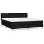 Box spring bed with black fabric mattress 160x200 cm by vidaXL, Beds and slatted bases - Ref: Foro24-3130123, Price: 476,16 €...