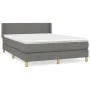 Box spring bed with dark gray fabric mattress 140x190 cm by vidaXL, Beds and slatted bases - Ref: Foro24-3130106, Price: 495,...