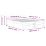Estructura cama sin colchón madera pino marrón miel 120x200 cm