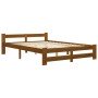 Estructura cama sin colchón madera pino marrón miel 140x200 cm en Camas y somieres | Comprar online en Foro24