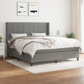 Boxspringbett mit dunkelgrauer Stoffmatratze 180x200 cm von vidaXL, Betten und Lattenroste - Ref: Foro24-3131450, Preis: 628,...