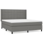 Box spring bed with dark gray fabric mattress 180x200 cm by vidaXL, Beds and slatted bases - Ref: Foro24-3131450, Price: 627,...