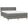 Box spring bed with dark gray fabric mattress 140x190 cm by vidaXL, Beds and slatted bases - Ref: Foro24-3130186, Price: 473,...