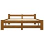 Estructura cama sin colchón madera pino marrón miel 160x200 cm