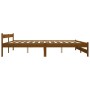 Estructura cama sin colchón madera pino marrón miel 160x200 cm