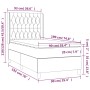 Box spring bed with black fabric mattress 90x190 cm by vidaXL, Beds and slatted bases - Ref: Foro24-3131635, Price: 339,41 €,...