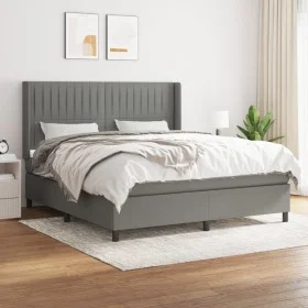 Box spring bed with dark gray fabric mattress 180x200 cm by vidaXL, Beds and slatted bases - Ref: Foro24-3131610, Price: 641,...