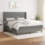 Boxspringbett mit dunkelgrauer Stoffmatratze 180x200 cm von vidaXL, Betten und Lattenroste - Ref: Foro24-3131610, Preis: 640,...