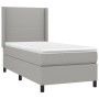 Box spring bed with light gray fabric mattress 90x190 cm by vidaXL, Beds and slatted bases - Ref: Foro24-3131233, Price: 332,...