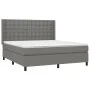 Box spring bed with dark gray fabric mattress 180x200 cm by vidaXL, Beds and slatted bases - Ref: Foro24-3131770, Price: 649,...