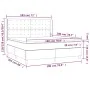 Box spring bed with dark gray fabric mattress 180x200 cm by vidaXL, Beds and slatted bases - Ref: Foro24-3131770, Price: 649,...