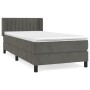 Boxspringbett mit dunkelgrauer Samtmatratze 100x200 cm von vidaXL, Betten und Lattenroste - Ref: Foro24-3131064, Preis: 320,4...
