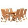 Garten-Essgruppe 9-teilig aus massivem Akazienholz von vidaXL, Gartensets - Ref: Foro24-3079640, Preis: 844,48 €, Rabatt: %