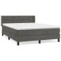 Boxspringbett mit dunkelgrauer Samtmatratze 140x190 cm von vidaXL, Betten und Lattenroste - Ref: Foro24-3131136, Preis: 453,3...