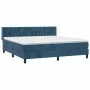 Cama box spring con colchón terciopelo azul oscuro 180x200 cm de vidaXL, Camas y somieres - Ref: Foro24-3131157, Precio: 593,...