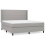 Boxspringbett mit hellgrauer Stoffmatratze 160x200 cm von vidaXL, Betten und Lattenroste - Ref: Foro24-3131281, Preis: 569,49...